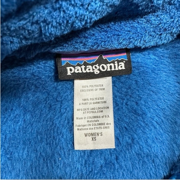 Patagonia Re-Tool Snap T PolarTec Fleece Pullover Bright Blue Womens XS - Picture 7 of 15